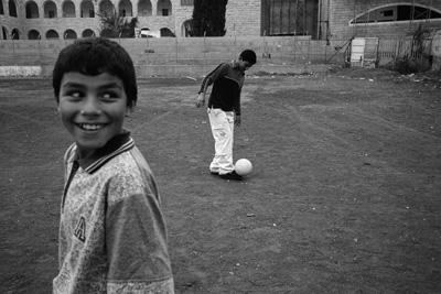 Ahmad, Jadida Al Bireh football pitch near Ramallah
